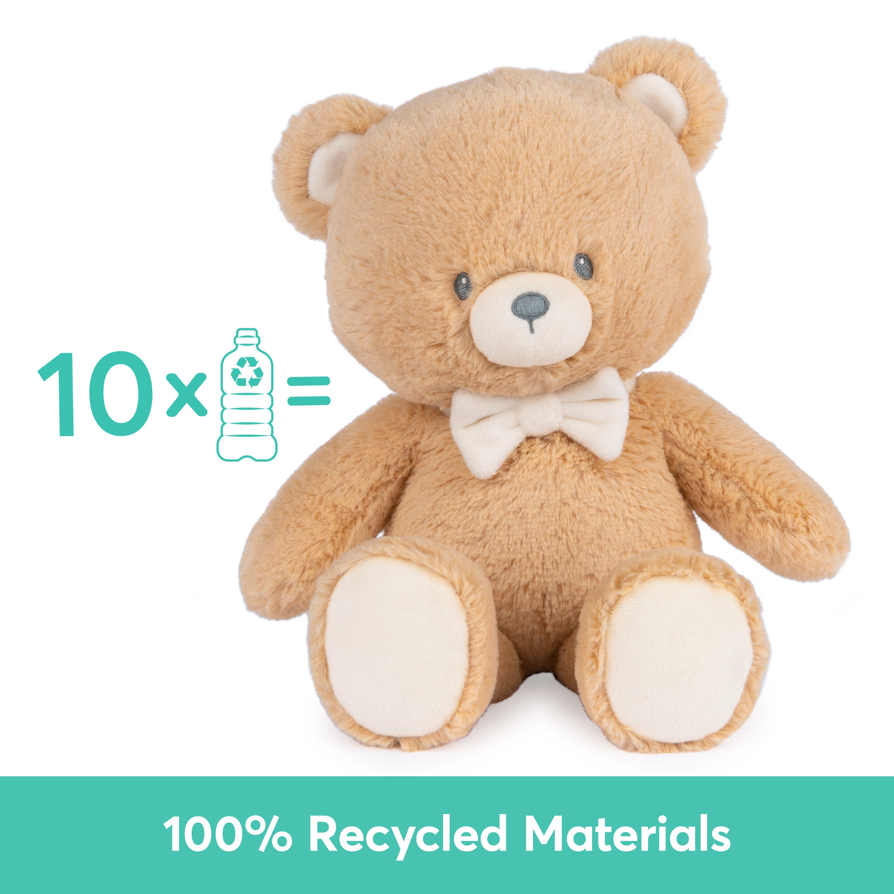 Baby GUND Sustainable Teddy Bear Plush, Stuffed Animal Made from Recycled Materials, Gift for Babies and Newborns, Brown, 13”