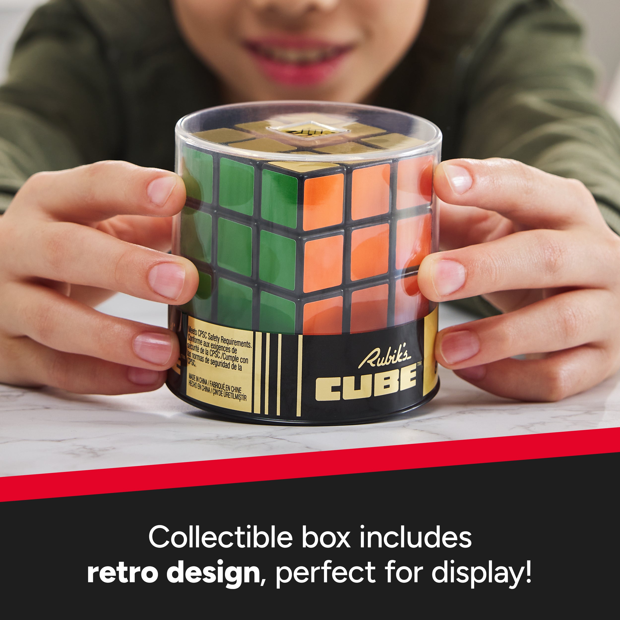 Rubik’s Cube, Special Retro 50th Anniversary Edition, Original 3x3 Cube Collectible & Desk Décor, Problem-Solving Brain Teaser, Fidget Toy, Sensory Puzzle for Adults, Teens, Kids, for Ages 8 & Up