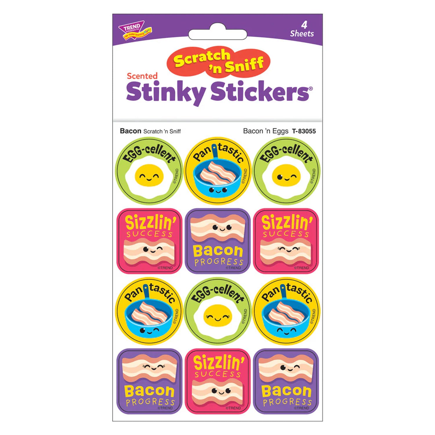 Bacon 'n Eggs, Bacon Scent Scratch 'n Sniff Stinky Stickers®, Pack of 48