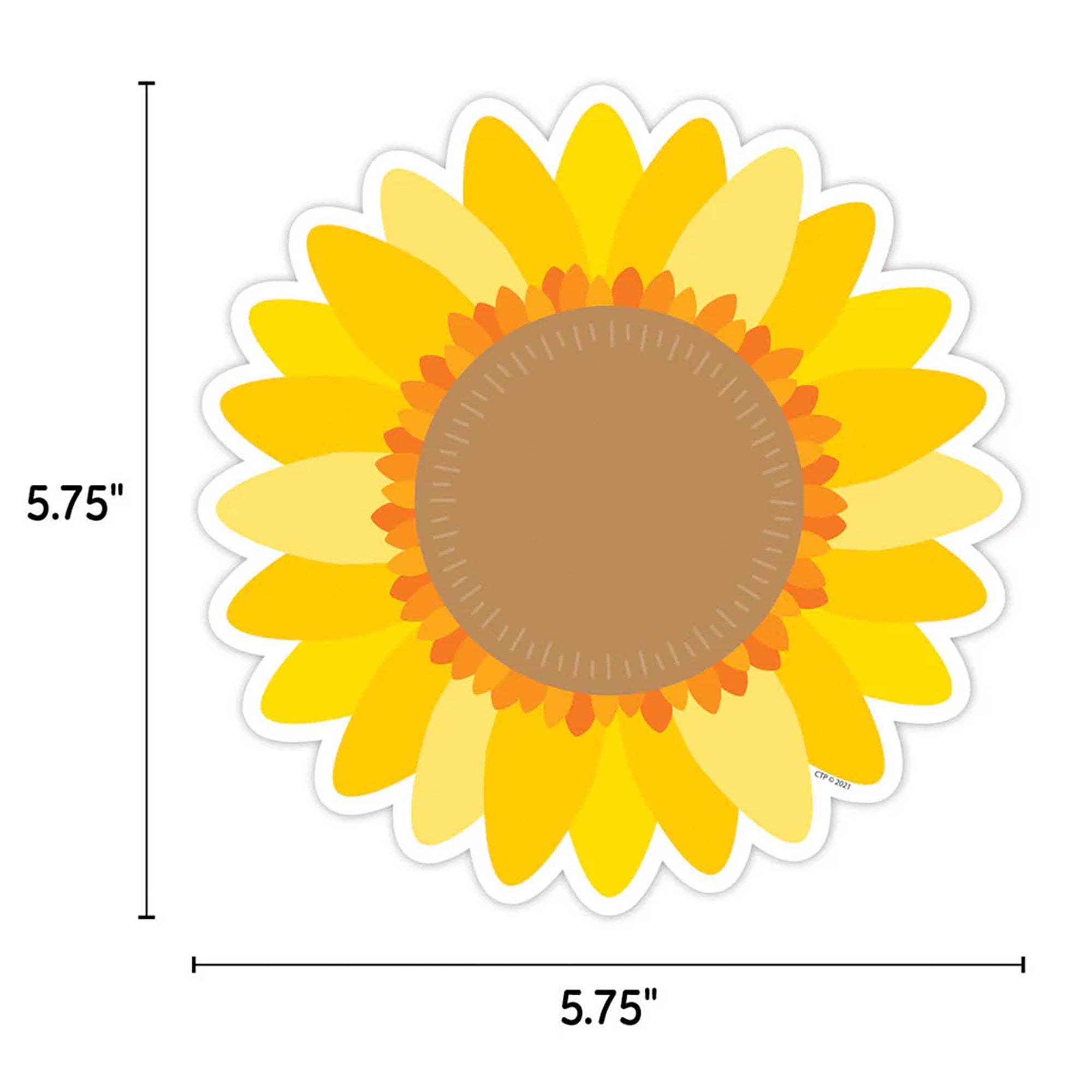 Sunflower 6" Designer Cut-Outs, Pack of 36