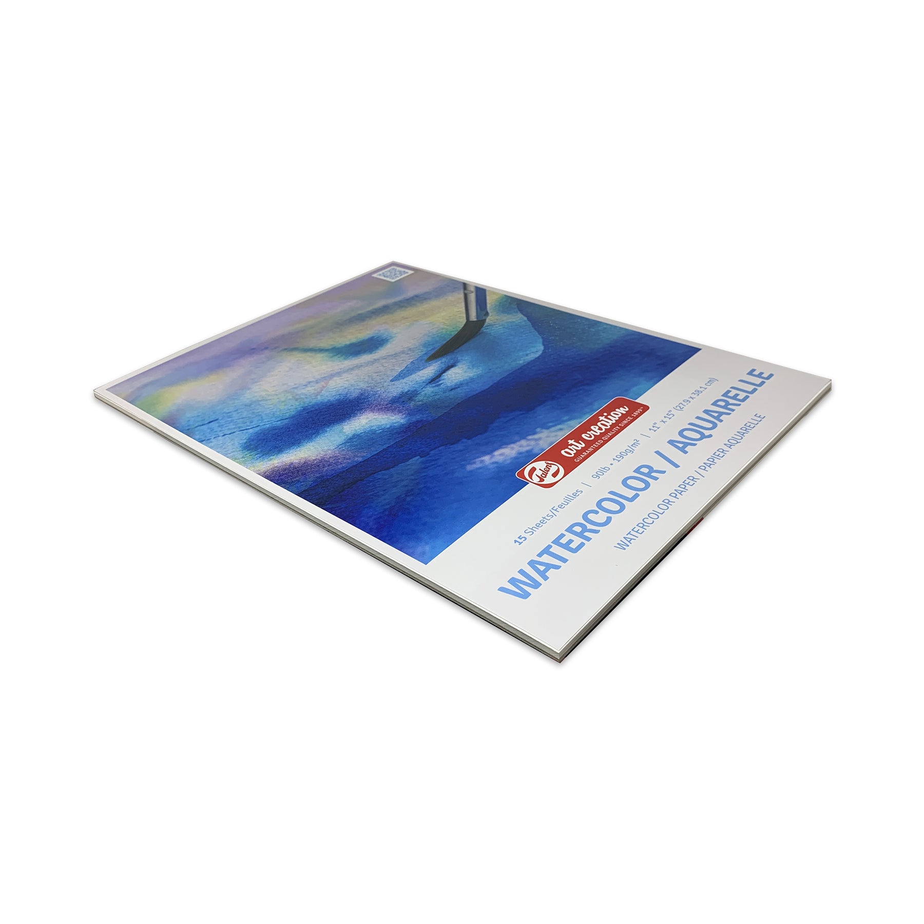 Watercolor Paper Pad, 90lbs, 11" x 15", 15 Sheets