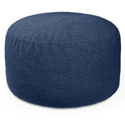 Jaxx Saxx Shearling Faux-Lamb 4 Ft Large Round Bean Bag for Modern Interior Design (Indigo)