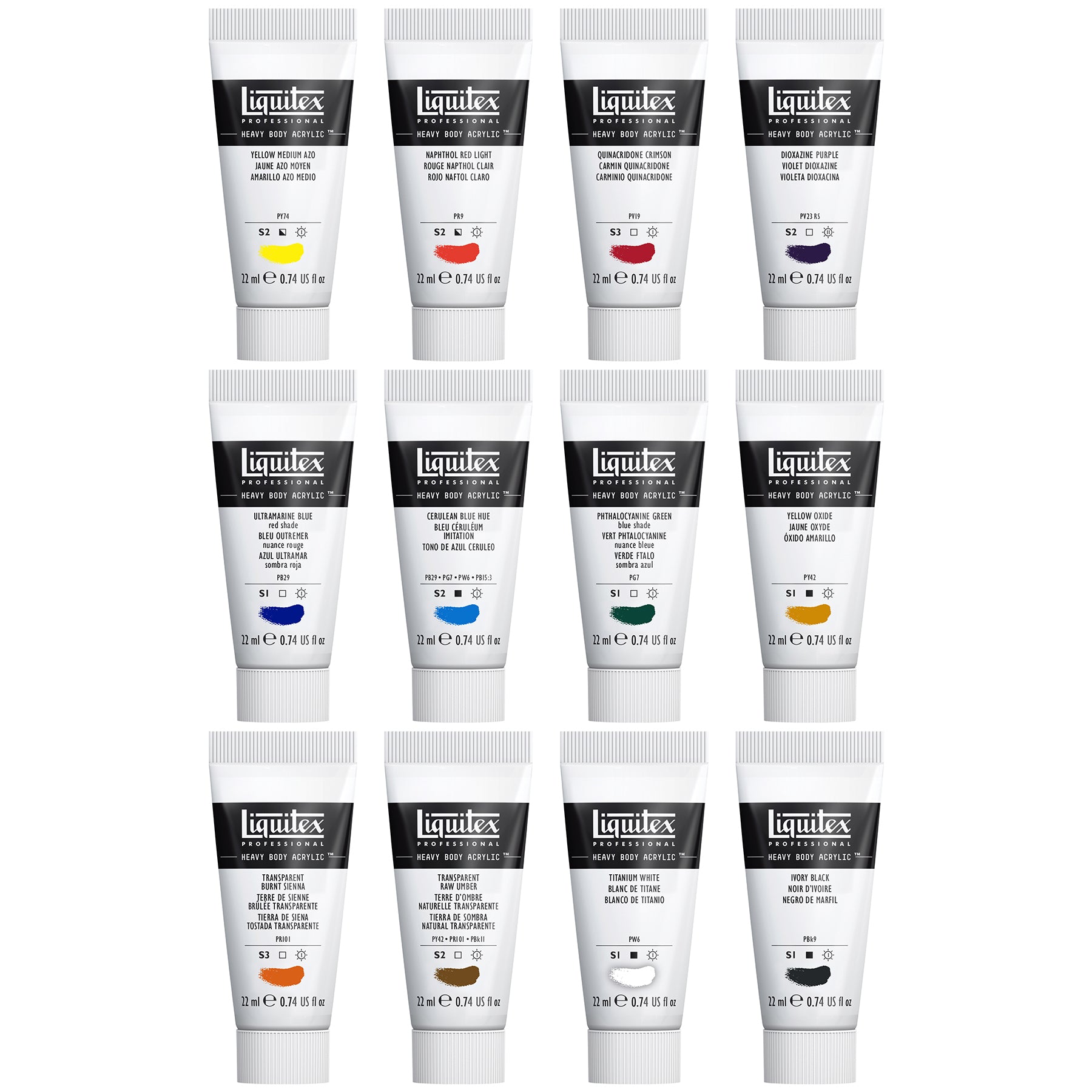 Heavy Body Color - 12 x 22ml Essentials Sets