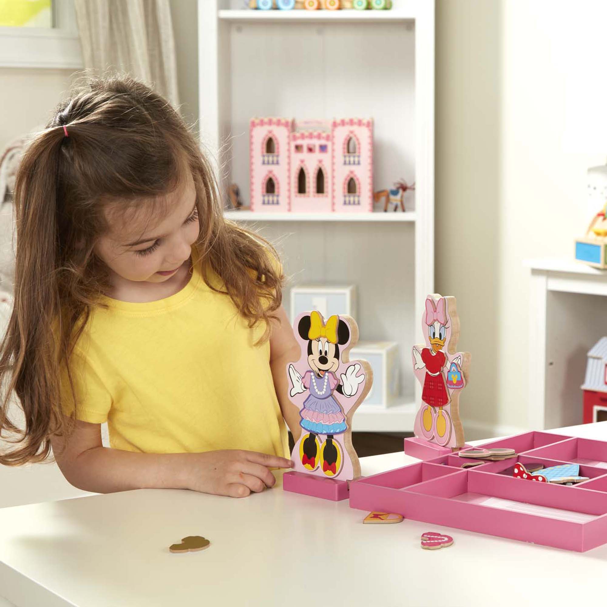 Disney Minnie & Daisy Deluxe Wooden Magnetic Dress-Up Play Set