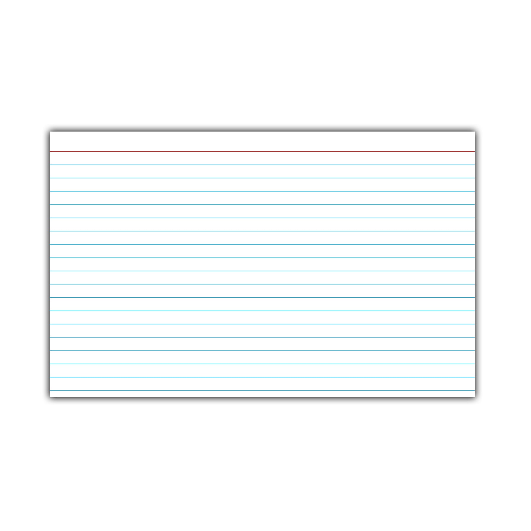 Index Cards, 5" x 8", White, Ruled, Pack of 25