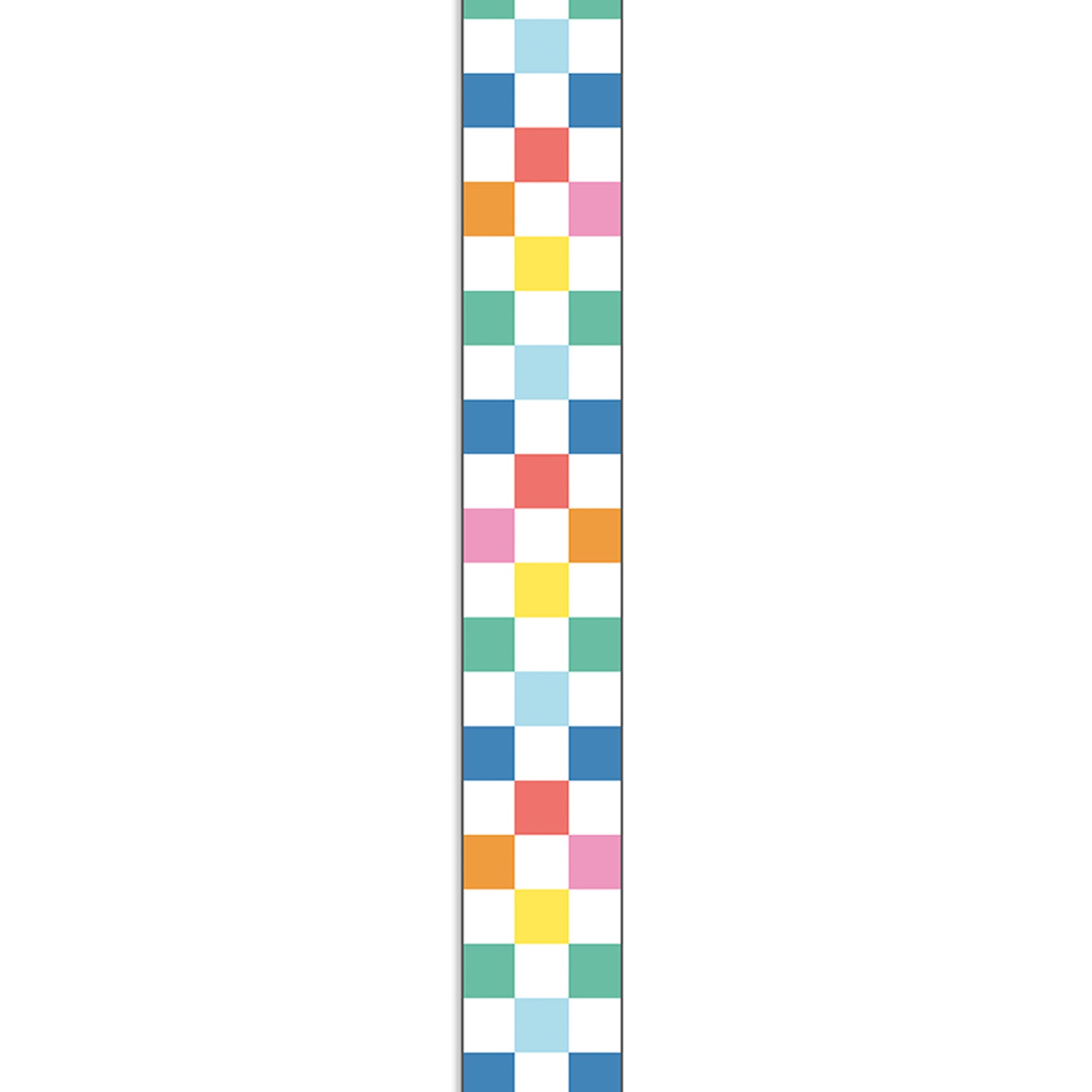 We Stick Together Checkered Rainbow Straight Bulletin Board Borders, 36 Feet