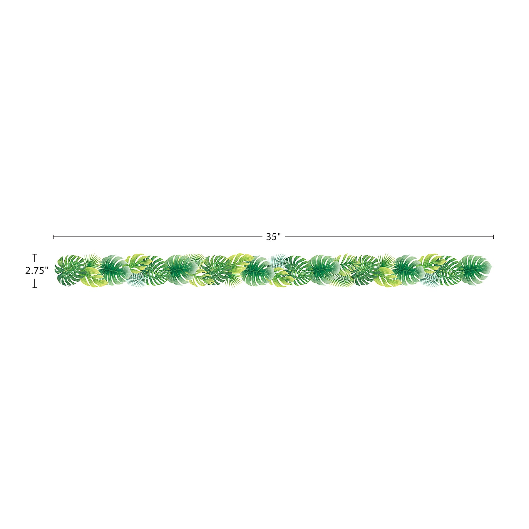 TROPICAL LEAVES DIE-CUT BORDER TRIM