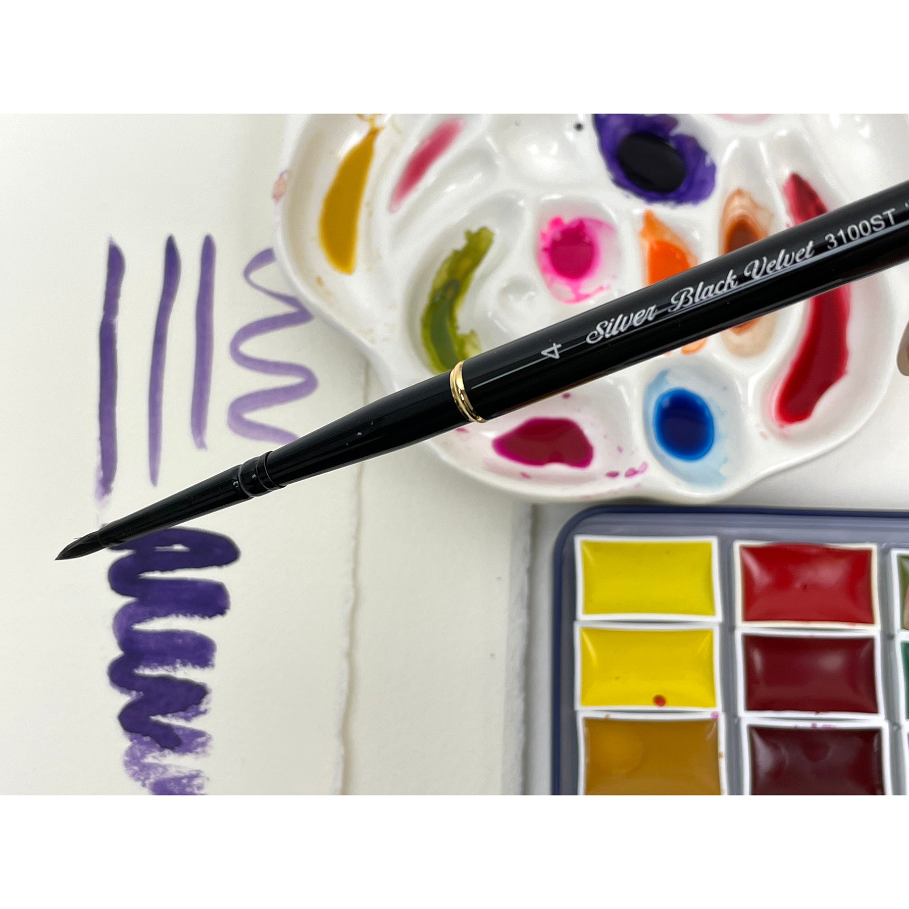Black Velvet Large Travel Round Brushes, Set of 2