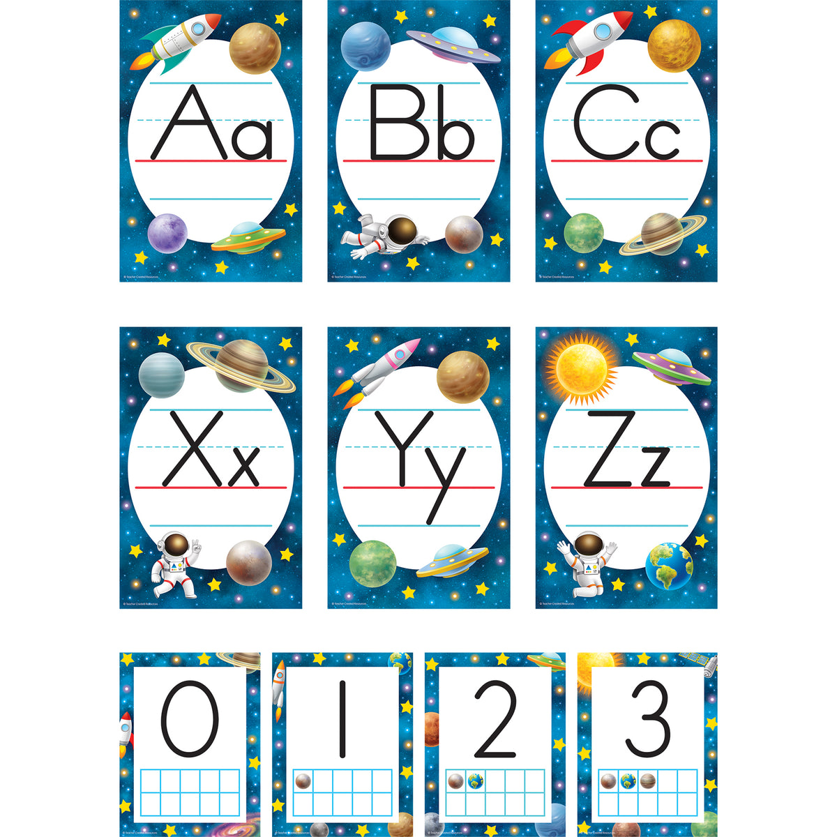 ALPHABET BULLETIN BOARD OUTER SPACE