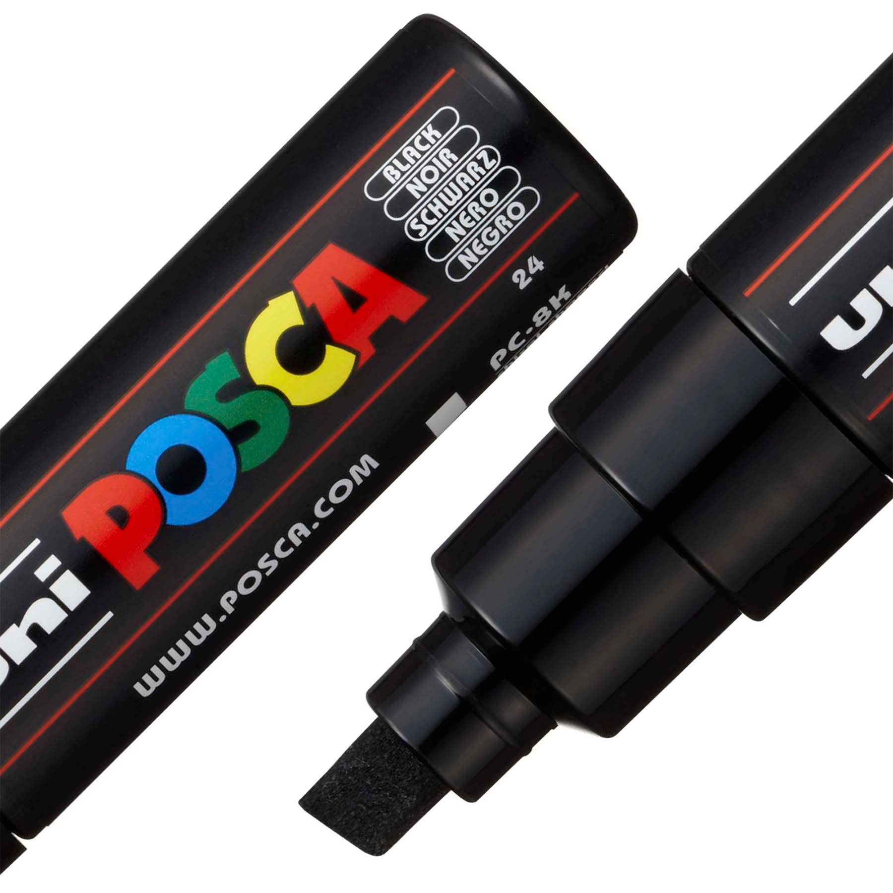 uni® POSCA PC-8K Water-Based Paint Markers, Broad Tip (8mm), Black