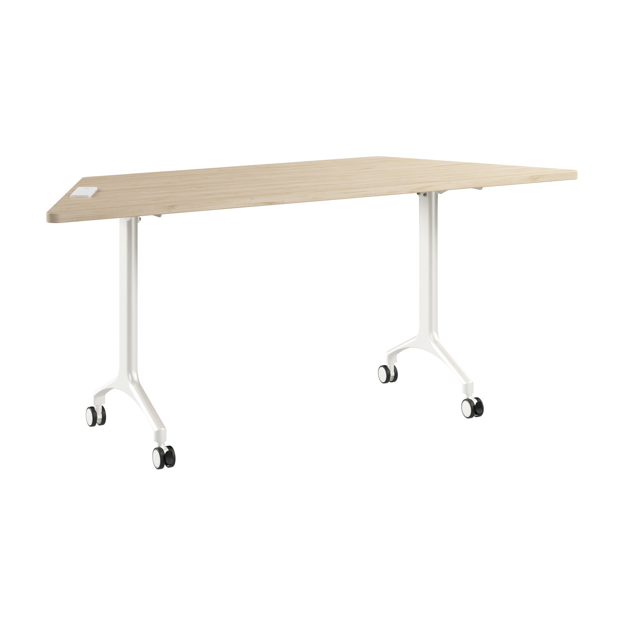Bush Business Furniture Synergy 72-inch Trapezoid Modular Office Conference Table in Natural Elm - 70.06" Width x 25.44" Depth x 29.62" Height
