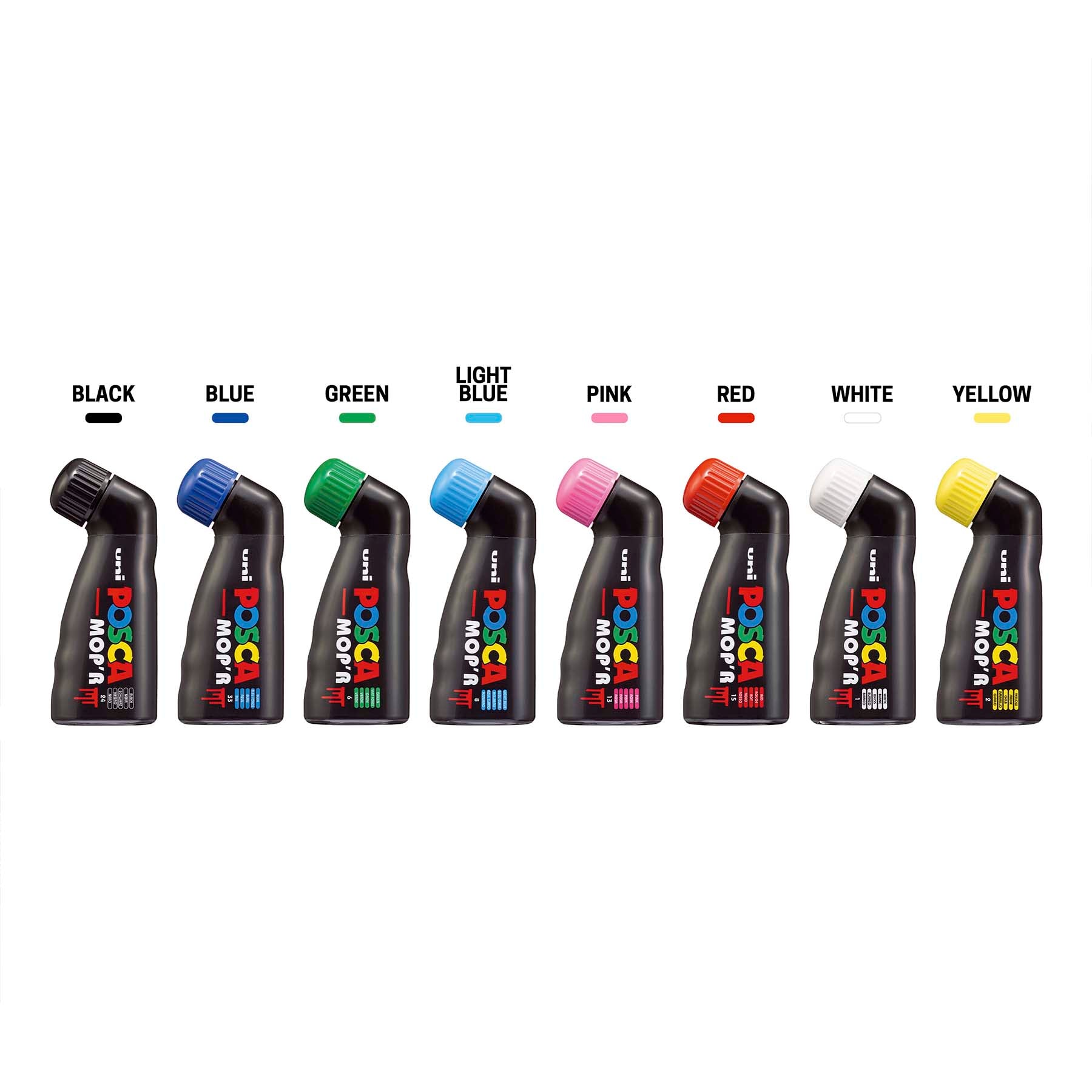 uni® POSCA MOP'R PCM-22 Water-Based Paint Markers, Round Tip (3.0-19.0mm), Black