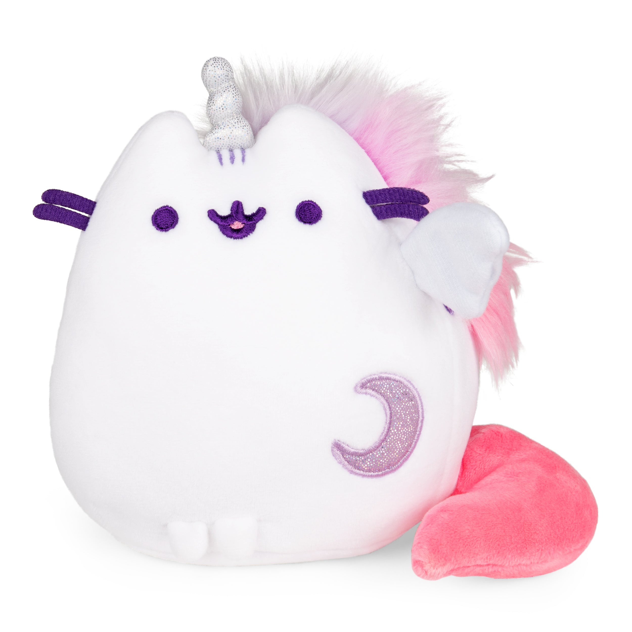GUND Pusheen Super Pusheenicorn Extra Squishy Squisheen Cat Stuffed Animal Plush, White, 6”