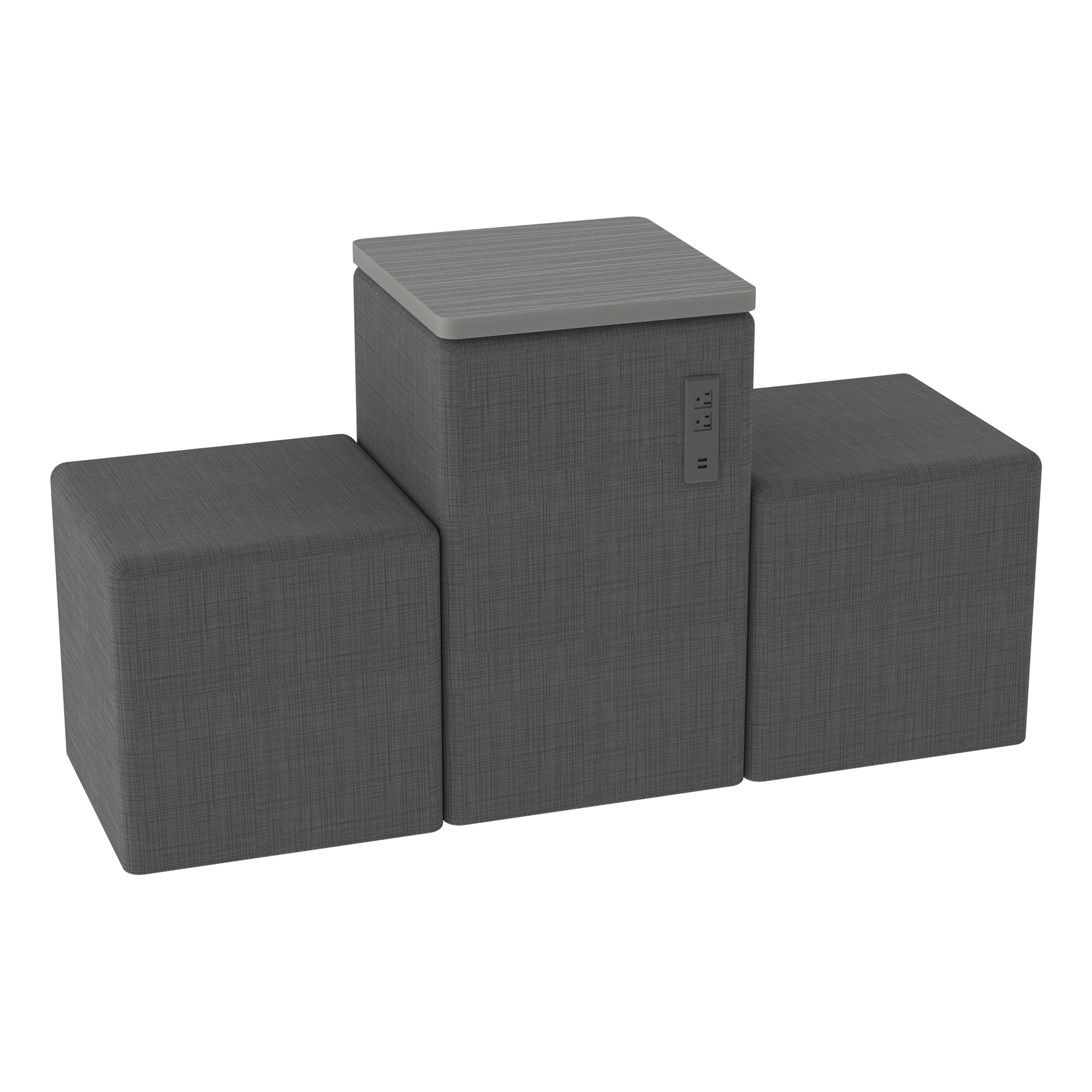 Pro Series Recharge Hub, 3-Piece Set - Slate Gray Crosshatch/Cosmic Strandz