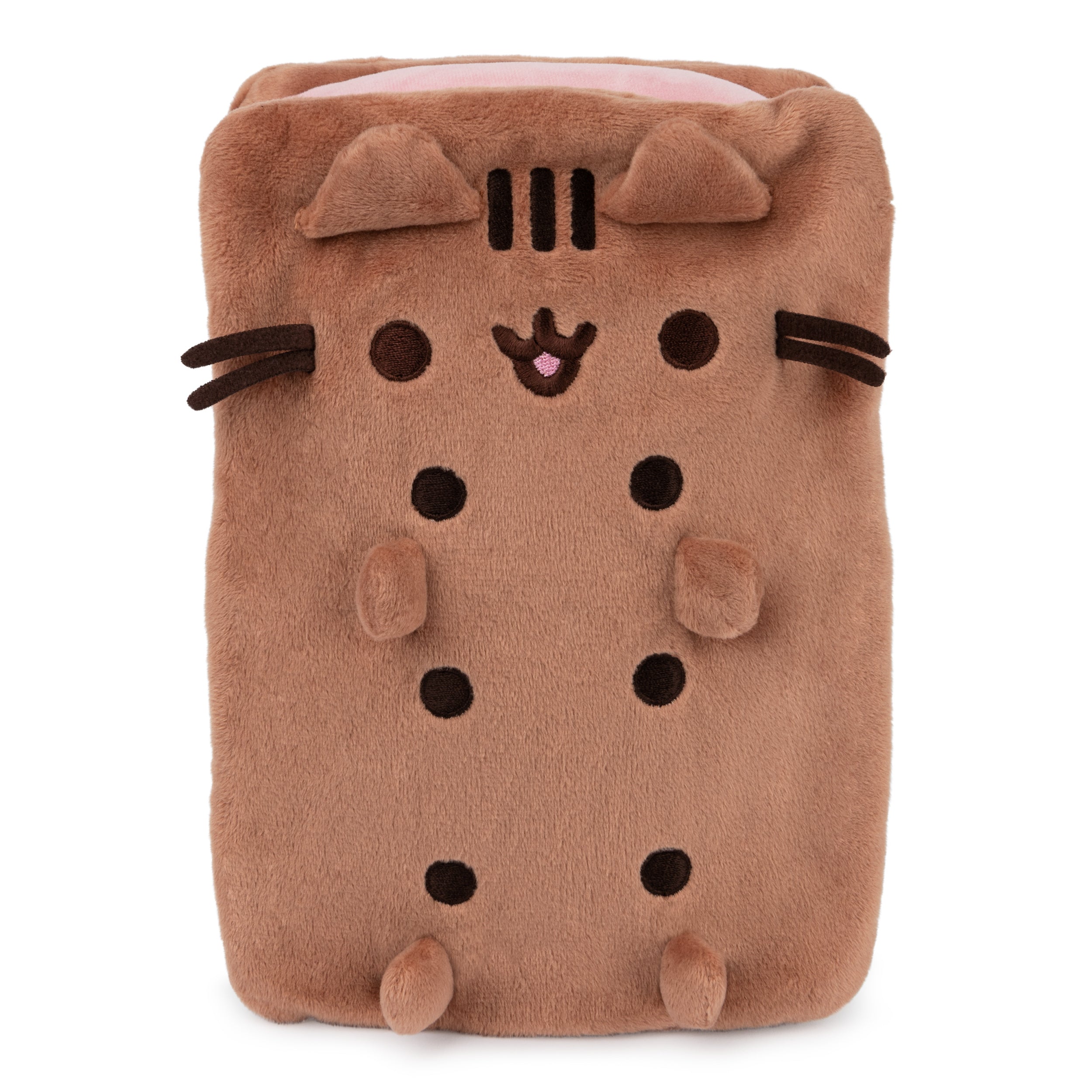 GUND Pusheen Neapolitan Ice Cream Sandwich Pusheen Plush, Stuffed Animal for Ages 8 and Up, Brown, 9.5”