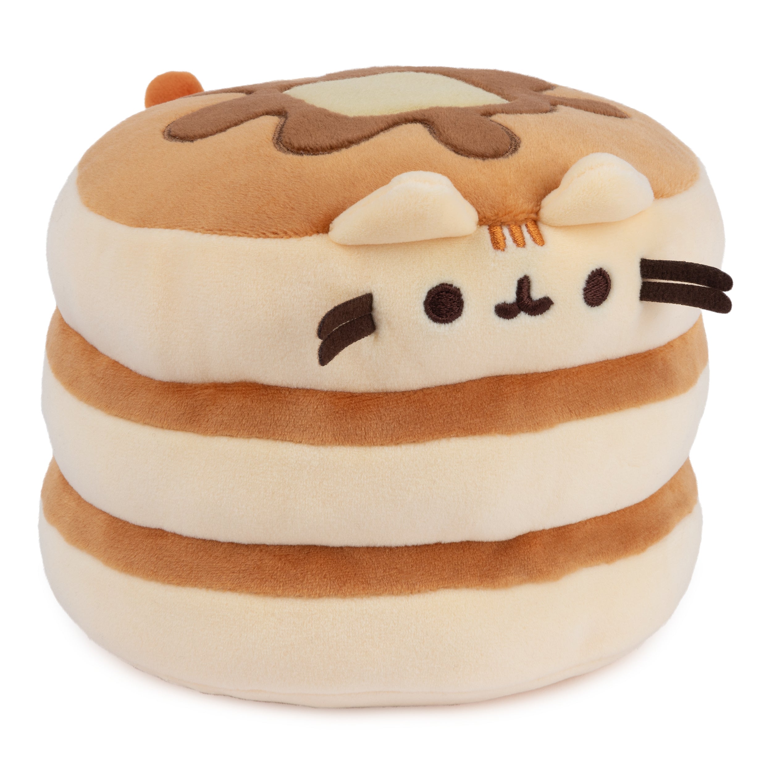 GUND Pusheen the Cat Pancake Squisheen Plush, Squishy Toy Stuffed Animal for Ages 8 and Up, Brown, 6”