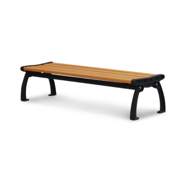 Heritage Style 6′ Recycled Plastic Bench Without Back – Commercial Outdoor Bench