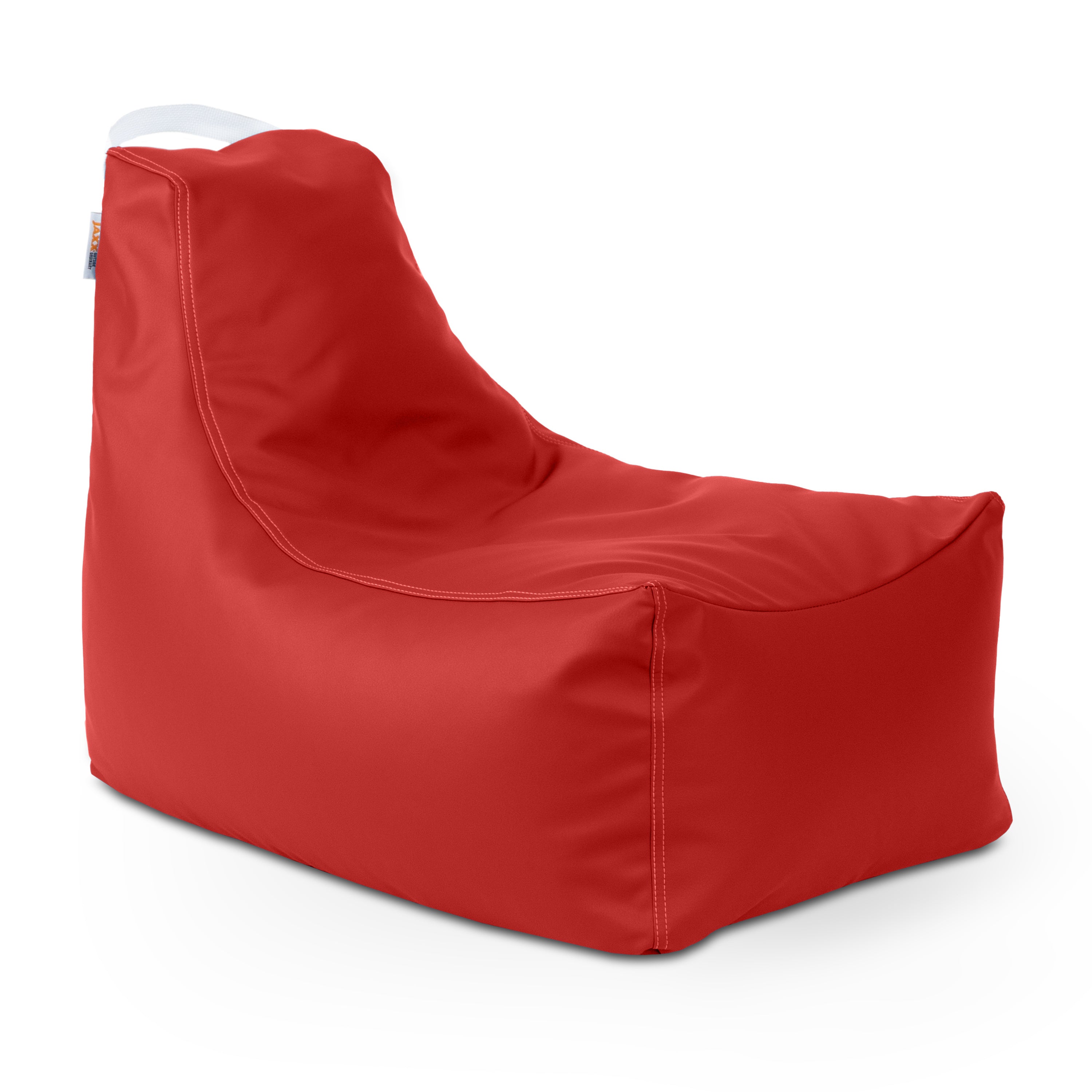 Jaxx Pezzi Jr Kids Classroom Bean Bag Chair, Premium Vinyl, Red