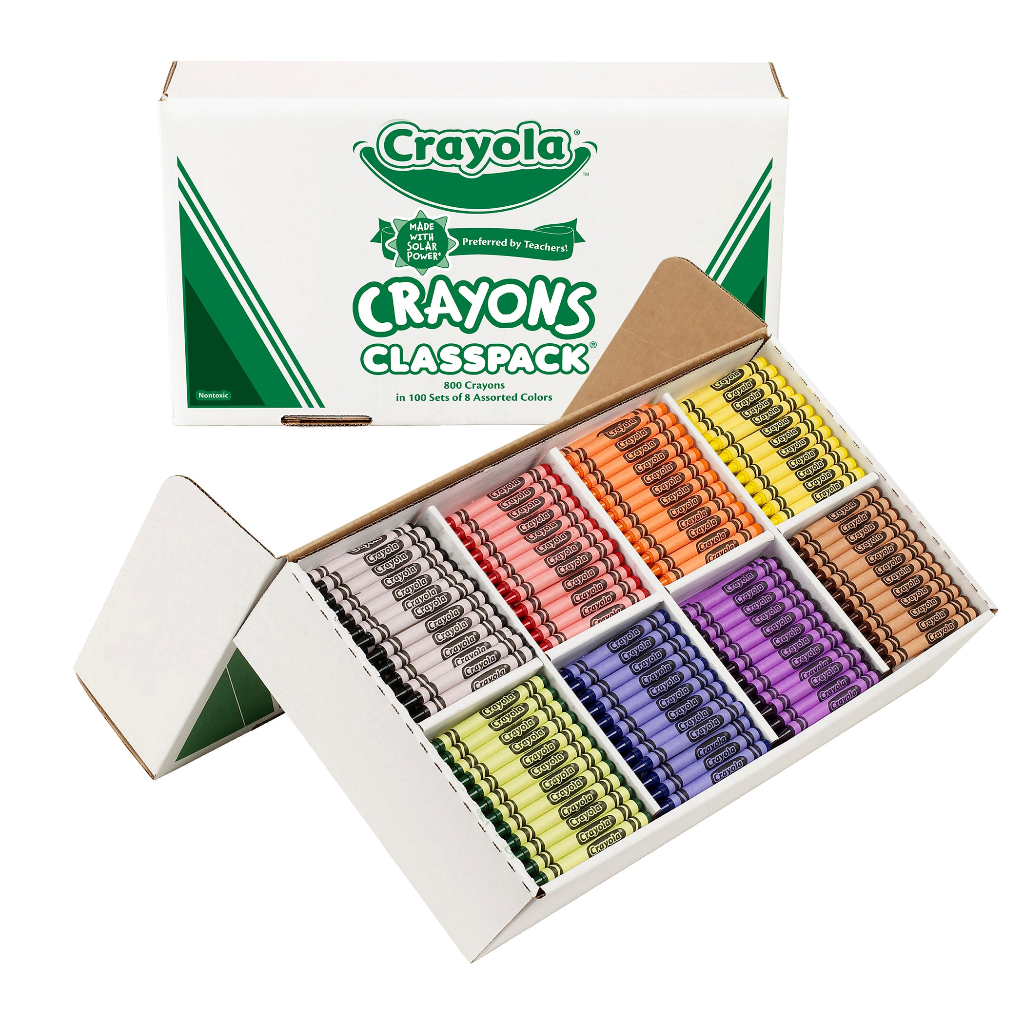 Crayon Classpack®, Regular Size, 8 Colors, Pack of 800