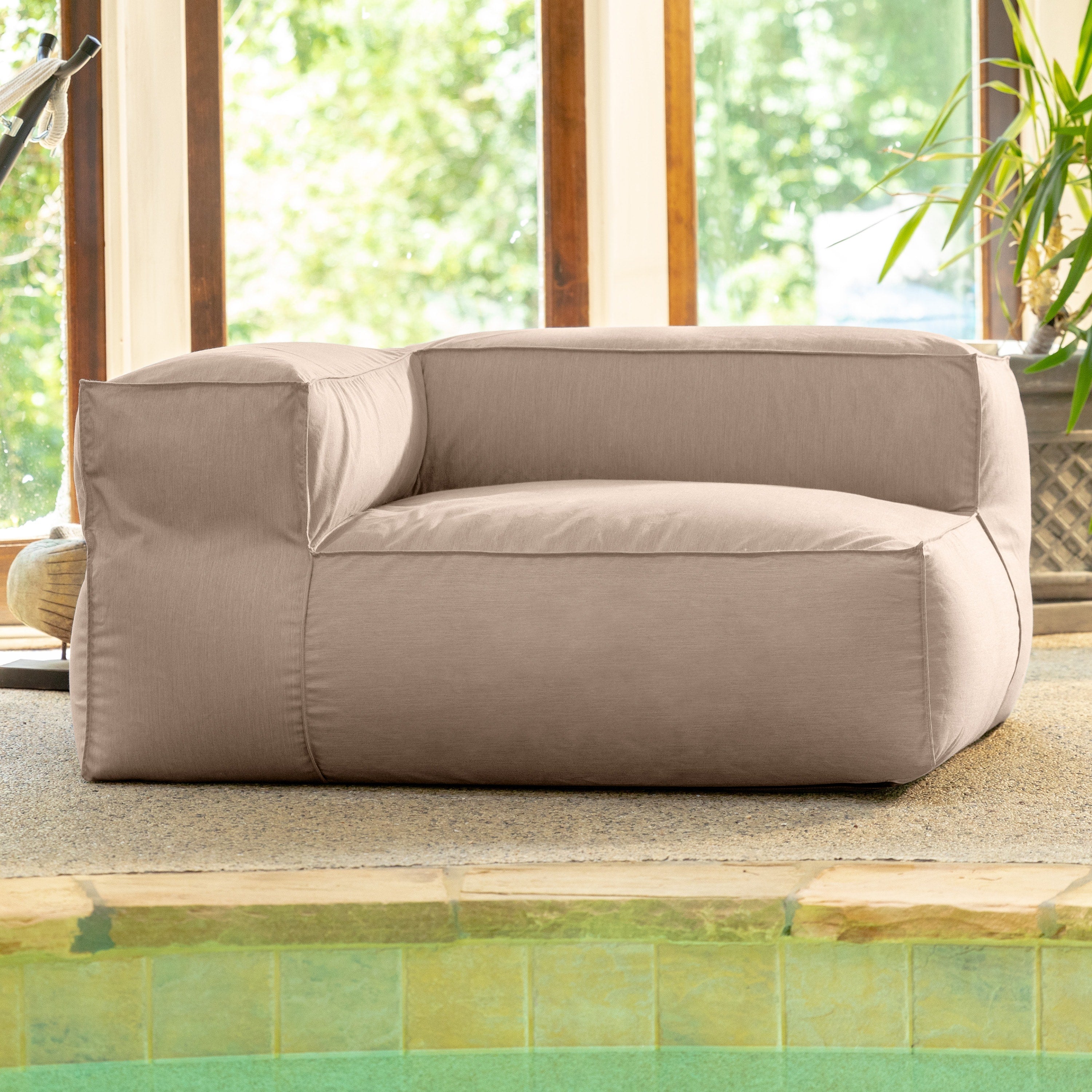 Baya Outdoor Right Corner - Sunbrella, Petal