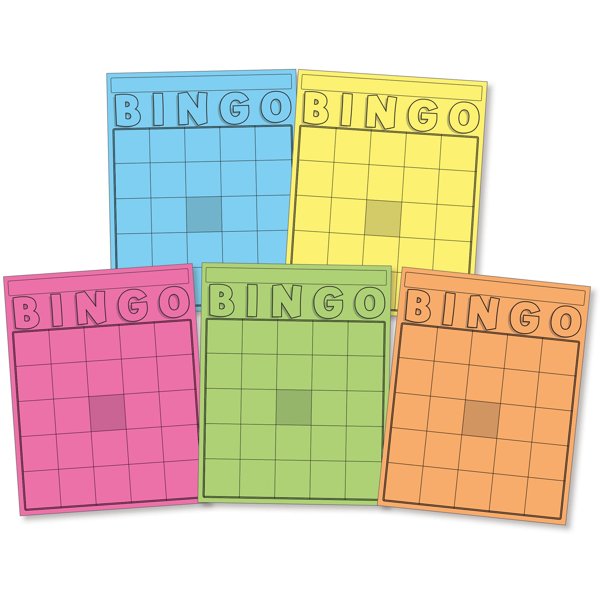 Bingo Card and Counters Set - 1000 chips and 50 Bingo colored cards