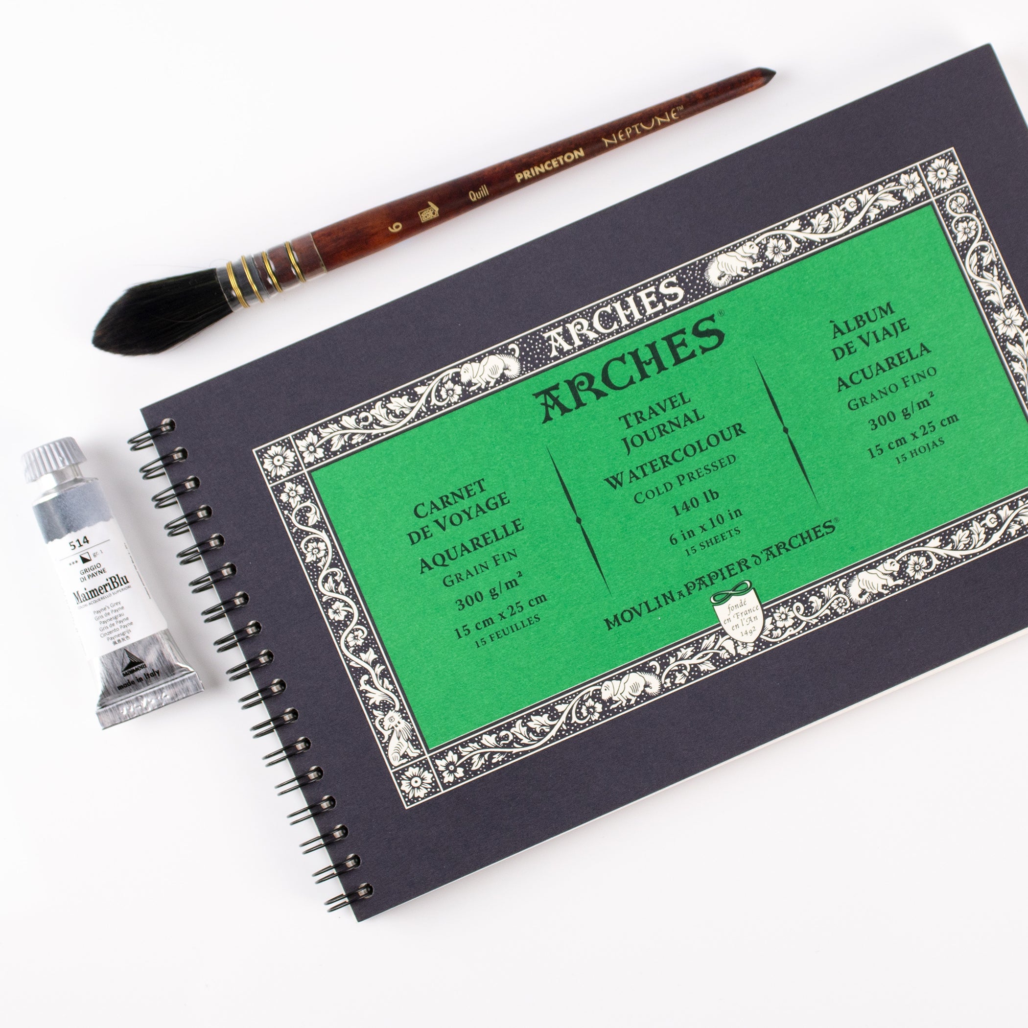 WATERCOLOR PAPER JOURNAL 10X6 COLD