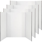 Trifold Poster Board, Presentation Board, 28" x 40", White, Pack of 4