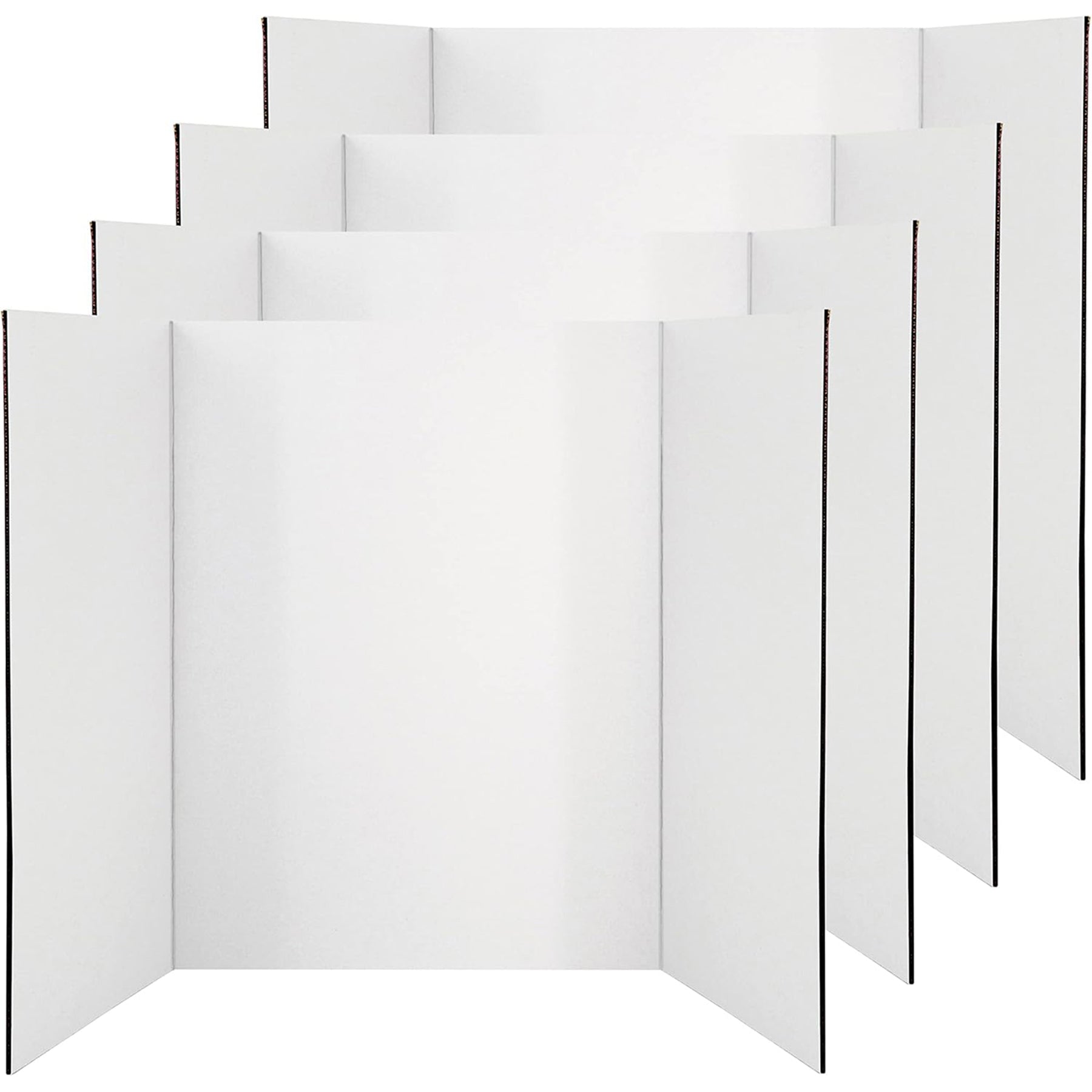 Trifold Poster Board, Presentation Board, 28" x 40", White, Pack of 4