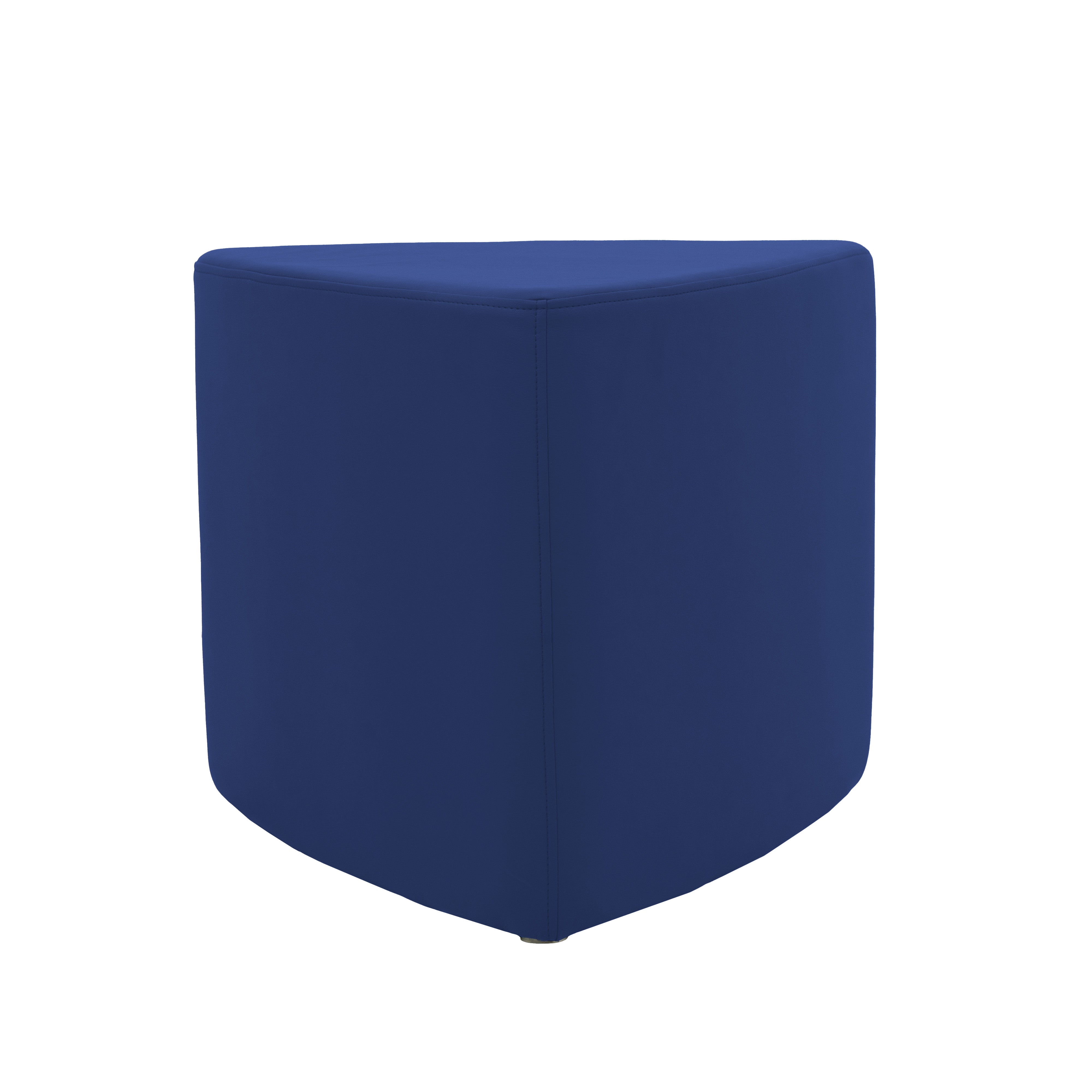 Pro Series Upholstered Rounded Triangle Ottoman, 18" Height - Navy