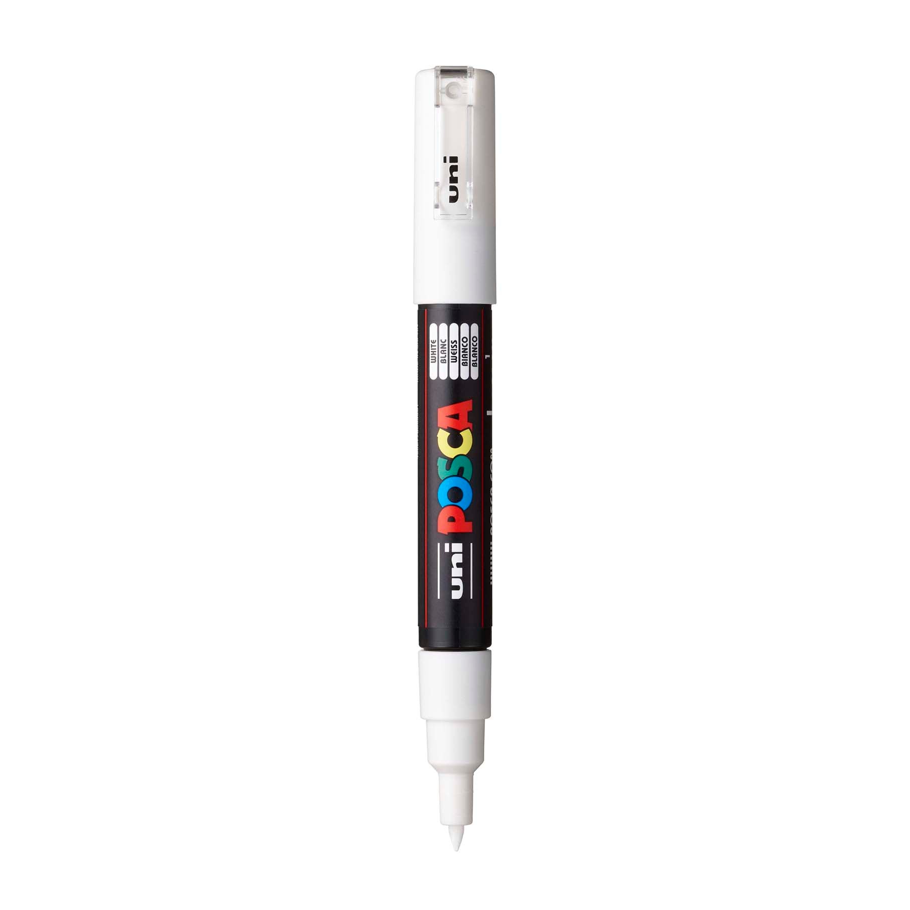 PC-1M Paint Marker, Extra Fine Bullet Tip (0.7-1.0 mm), White, Pack of 3