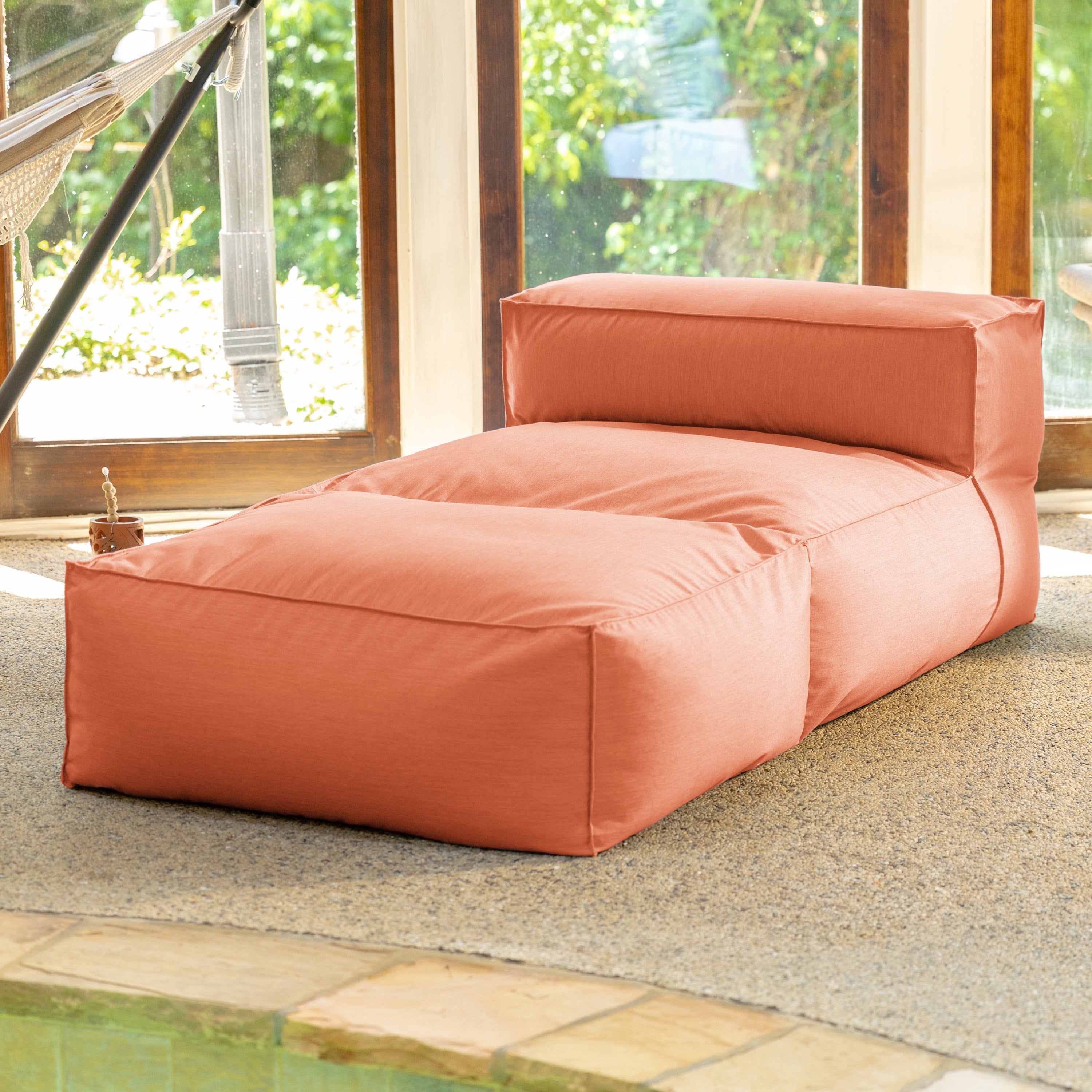 Baya Outdoor Chaise - Luxurious Chaise Sun Lounger for Poolside or Hospitality, Coral