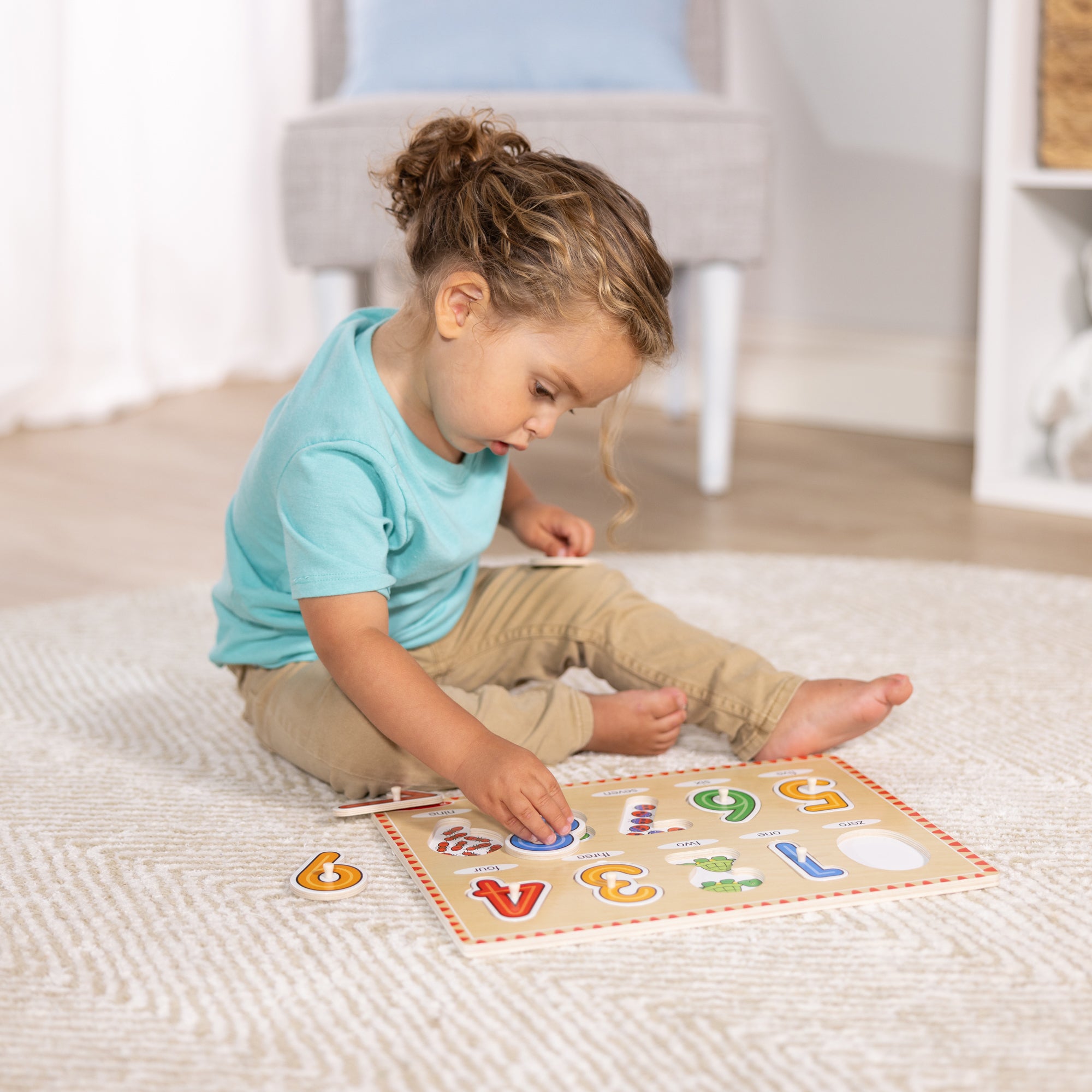 See-Inside Numbers Peg Puzzle, 10 Pieces