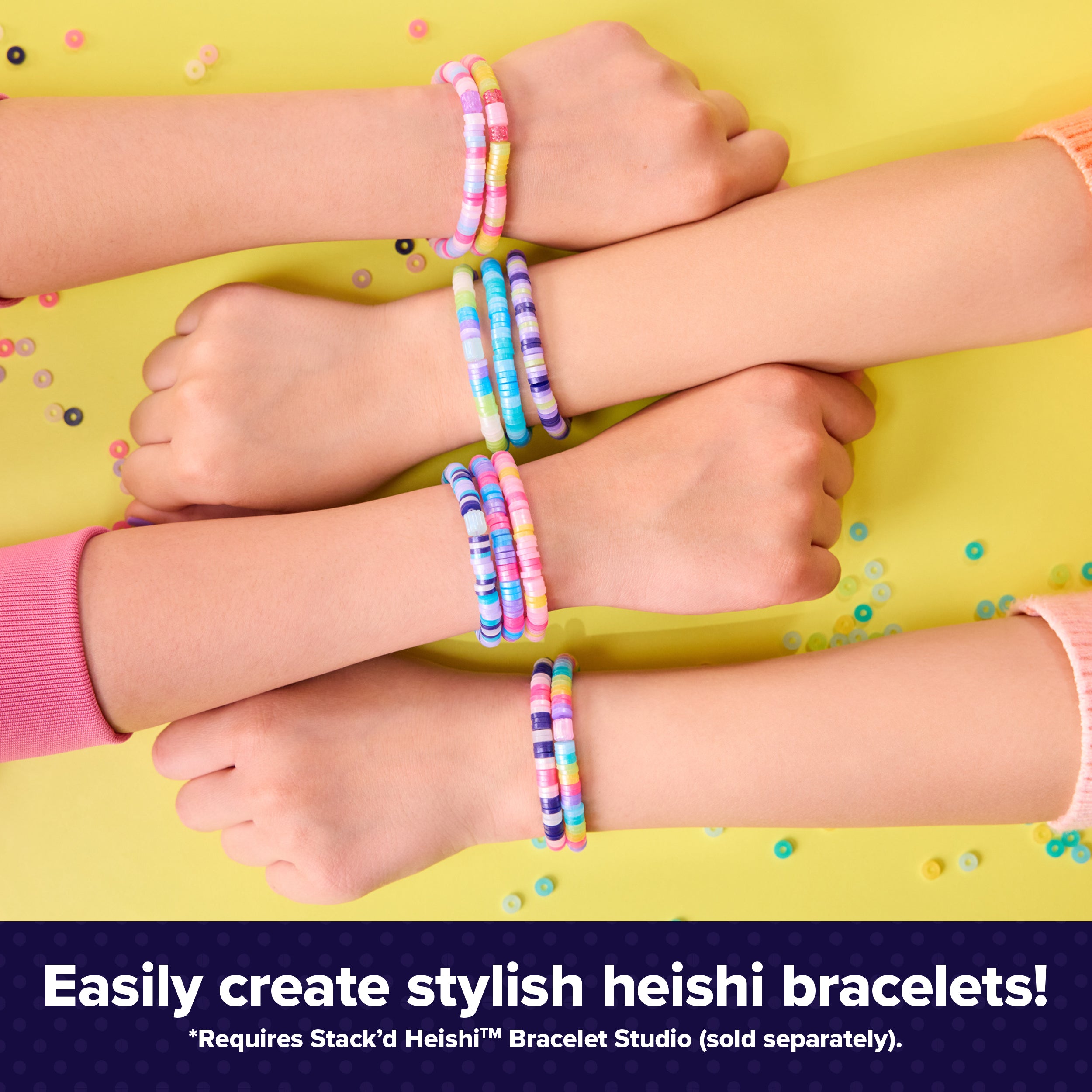 Cool Maker, Stack’d Heishi Expansion Pack, Bracelet Making Kit with over 1300 Beads for Bracelets, Makes 15, Arts and Crafts Kids Toys for Girls Ages 7 and up