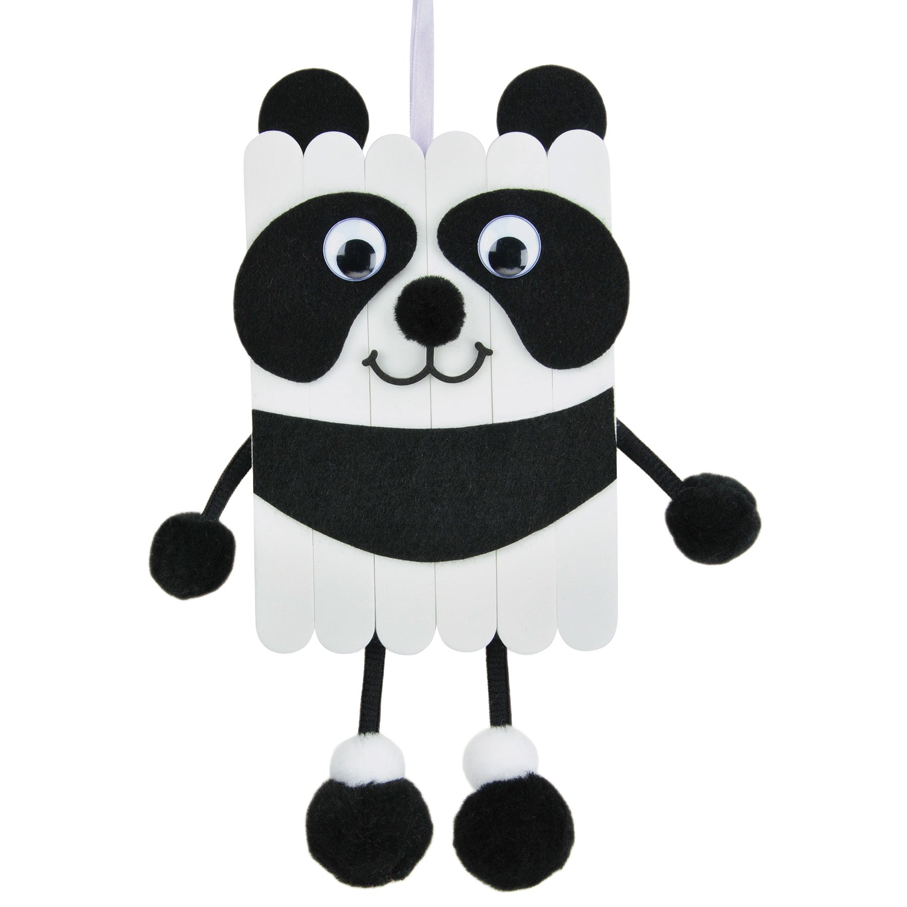Foam Stick Animal Kit, Panda, 7" x 11.25" x 1", 1 Kit