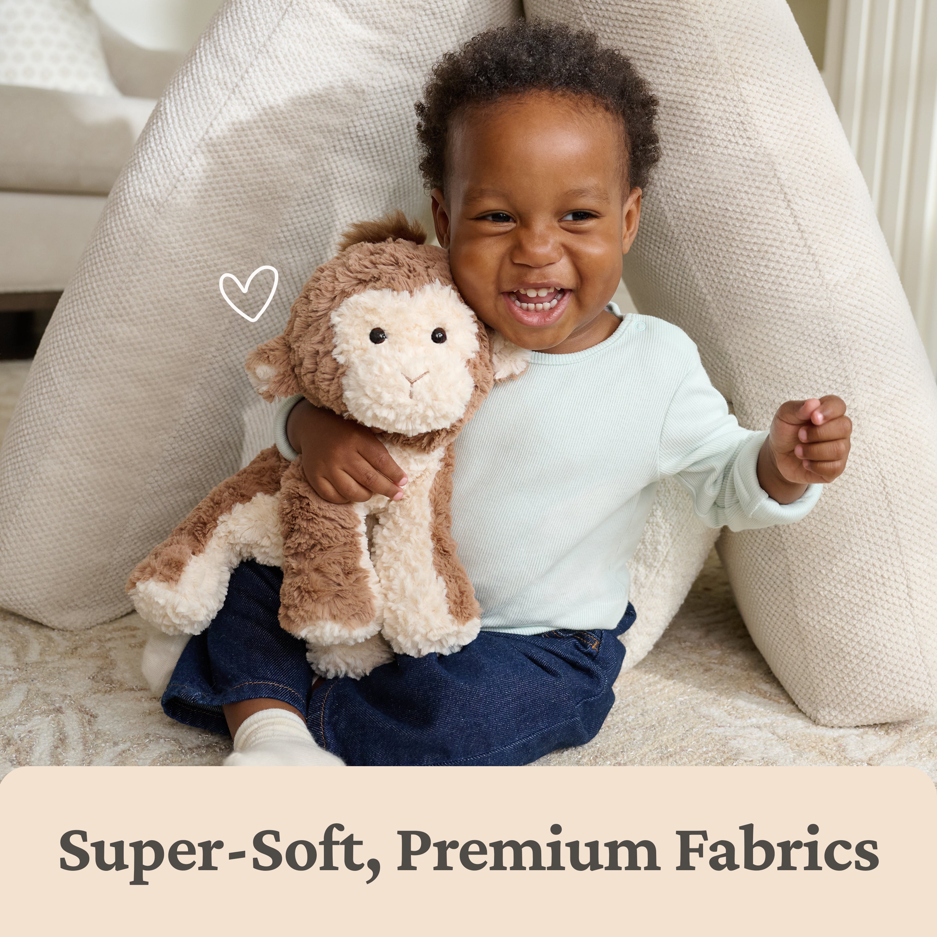 GUND Cozys Collection Monkey Plush, Monkey Stuffed Animal for Ages 1 and Up, Brown, 10”