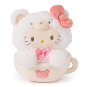 GUND Sanrio Official Hello Kitty Café Latte Teddy Bear Plush, Collectible Plush Toy, Stuffed Animal for Ages 1 and Up, White, 6”