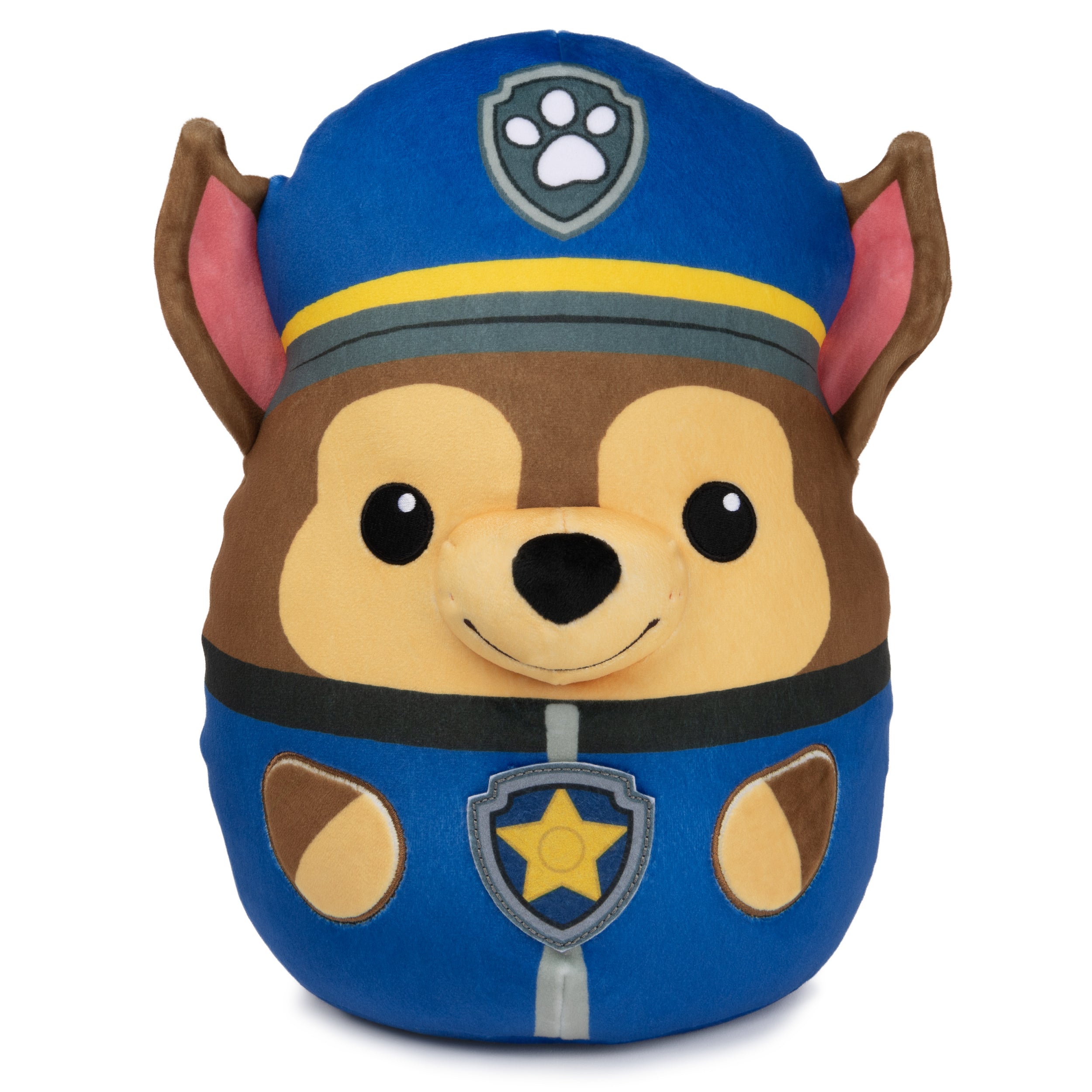PAW Patrol Chase Squish Plush, Official Toy from the Hit Cartoon, Squishy Stuffed Animal for Ages 1 and Up, 12”