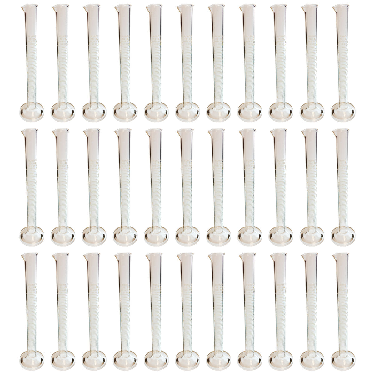Cylinder, Double-Scale, Borosilicate Glass, 10ml, Pack of 32