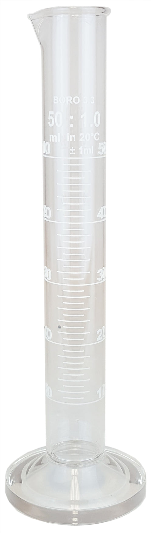 Cylinder, Double-Scale, Borosilicate Glass, 50ml, Case of 160