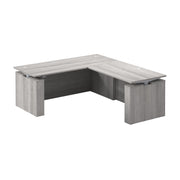 Bush Business Furniture Stratus&nbsp;72W x&nbsp;78D Electric Height Adjustable L Shaped Standing Desk in Platinum Gray with Metallic Gray Base - 71.02" Width x 76.97" Depth x 27.44" Height