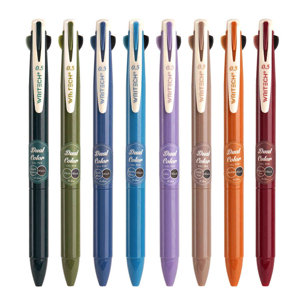 4PK 2 COLR RETRACT GEL PEN VNTG BLK