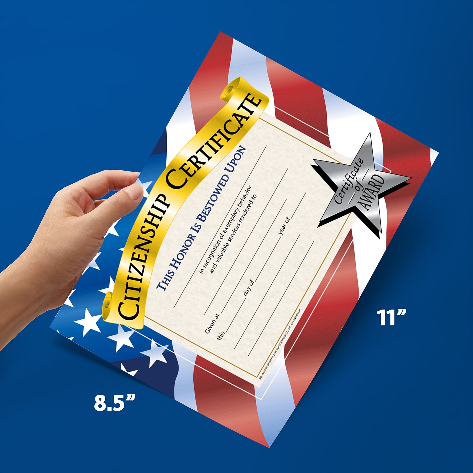 Citizenship Certificate, 8.5" x 11", Pack of 30