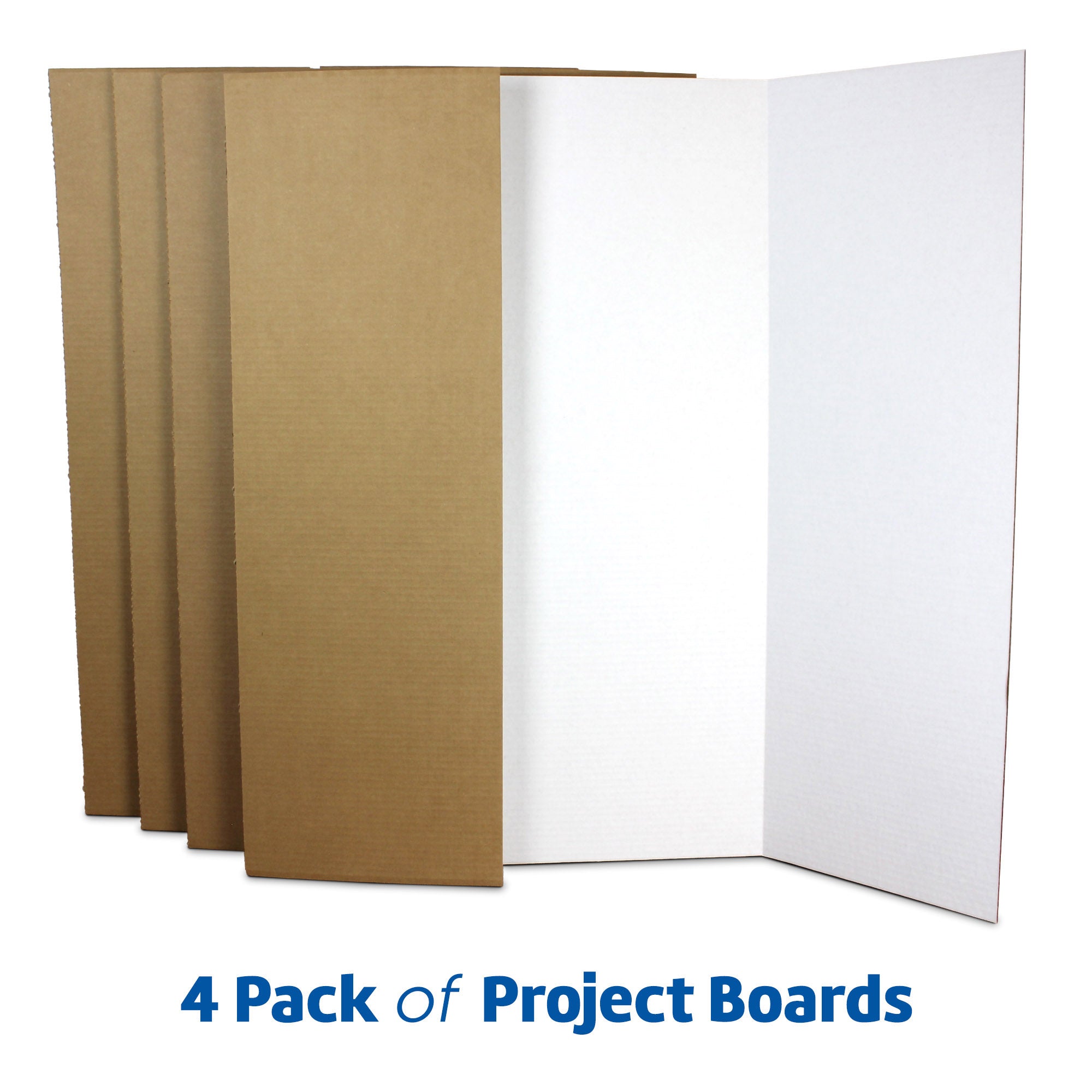 1-Ply Project Board, 36" x 48", White, Pack of 4