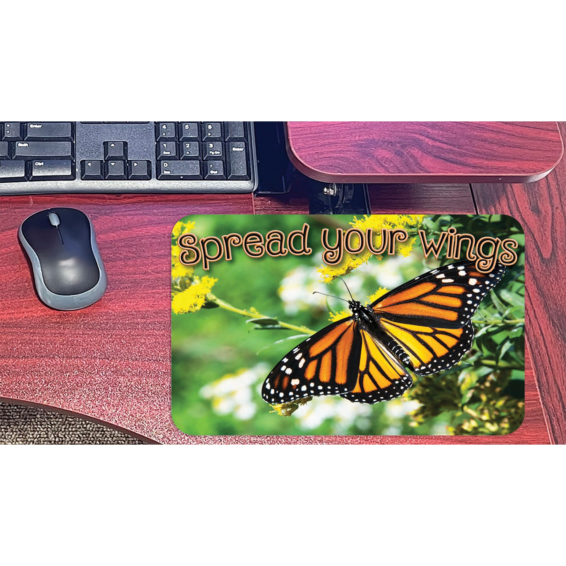 The Original Fun Mat® Computer Mouse Pad, 11.75x8 in, Butterfly, Spread Your Wings