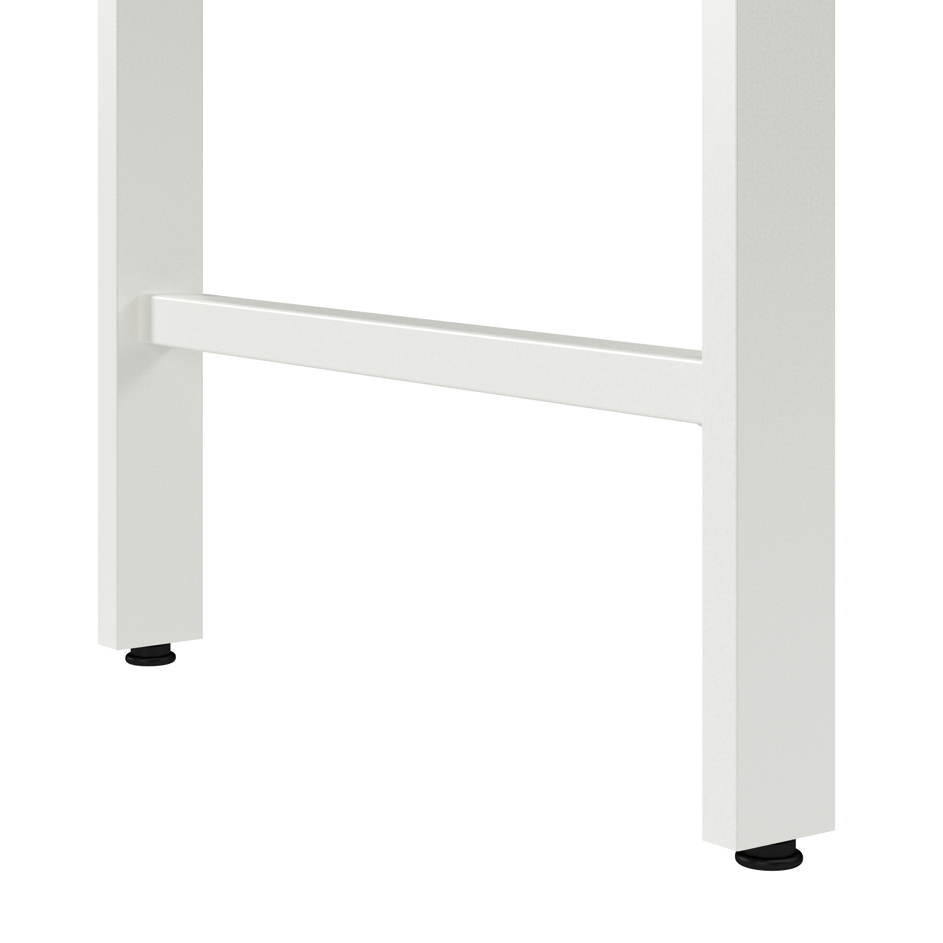 Bush Business Furniture Hustle 2 Person Computer Desk with Mobile Storage Cabinets, Power Grommets, and Privacy Screen in White and Natural Elm - 59.44" Width x 29.37" Depth x 30.07" Height