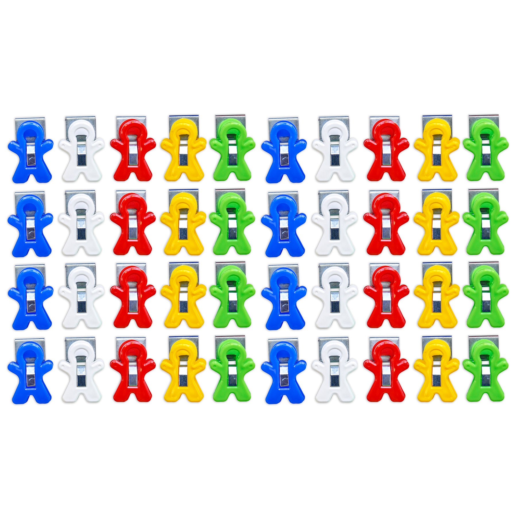 Magnet Man Magnetic Clip, Assorted Colors, 40-Piece Bucket
