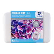 Watercolor Plastic Pocket Box, 12 Pan Pinks & Violets Selection