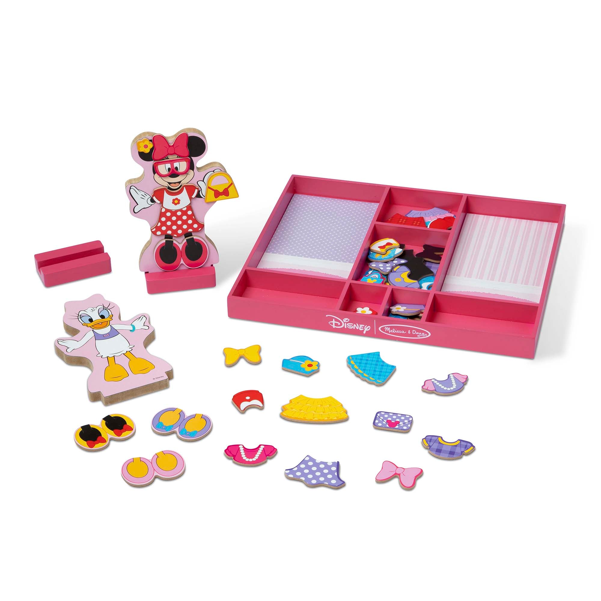 Disney Minnie & Daisy Deluxe Wooden Magnetic Dress-Up Play Set