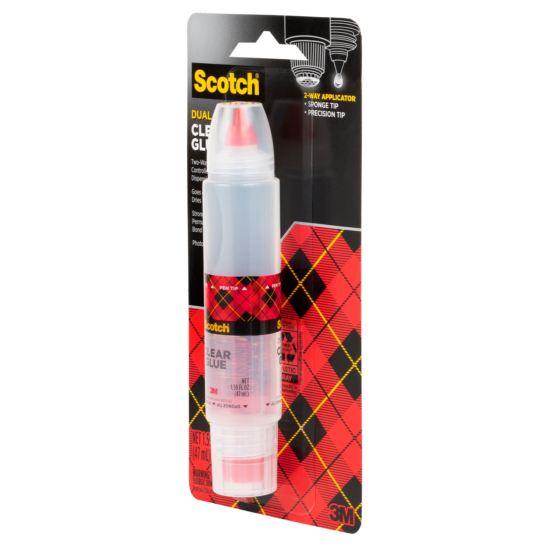 Clear Glue in 2-Way Applicator, .95 oz.