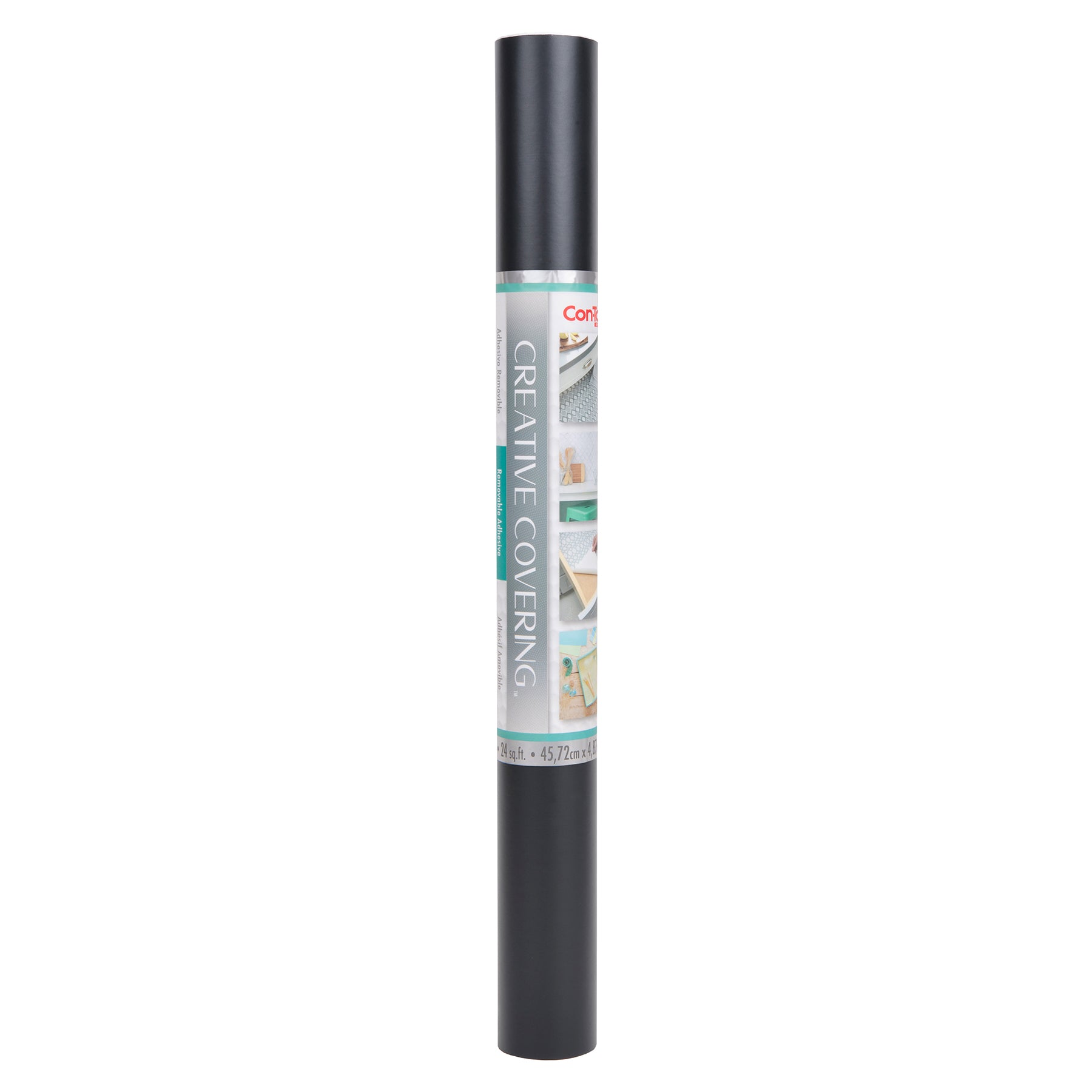 Creative Covering™ Adhesive Covering, Black, 18" x 16 ft